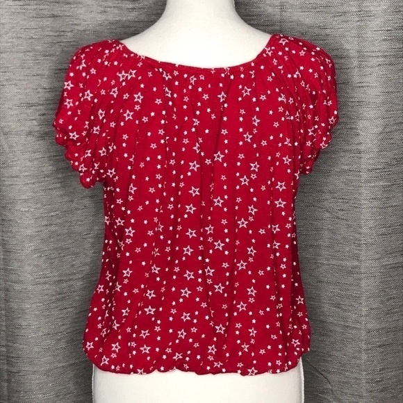 AGENDA LARGE RED AND WHITE STAR BLOUSE - Picture 4 of 6